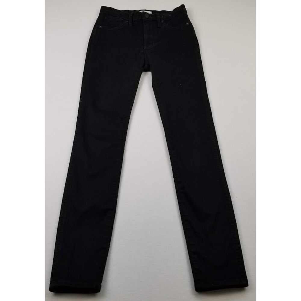 Madewell 10" High Rise Skinny Jeans Women's 25 Black Zipper Fly Pockets Stretch